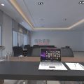 辦公室簡約風高級灰商務工作區(qū)域