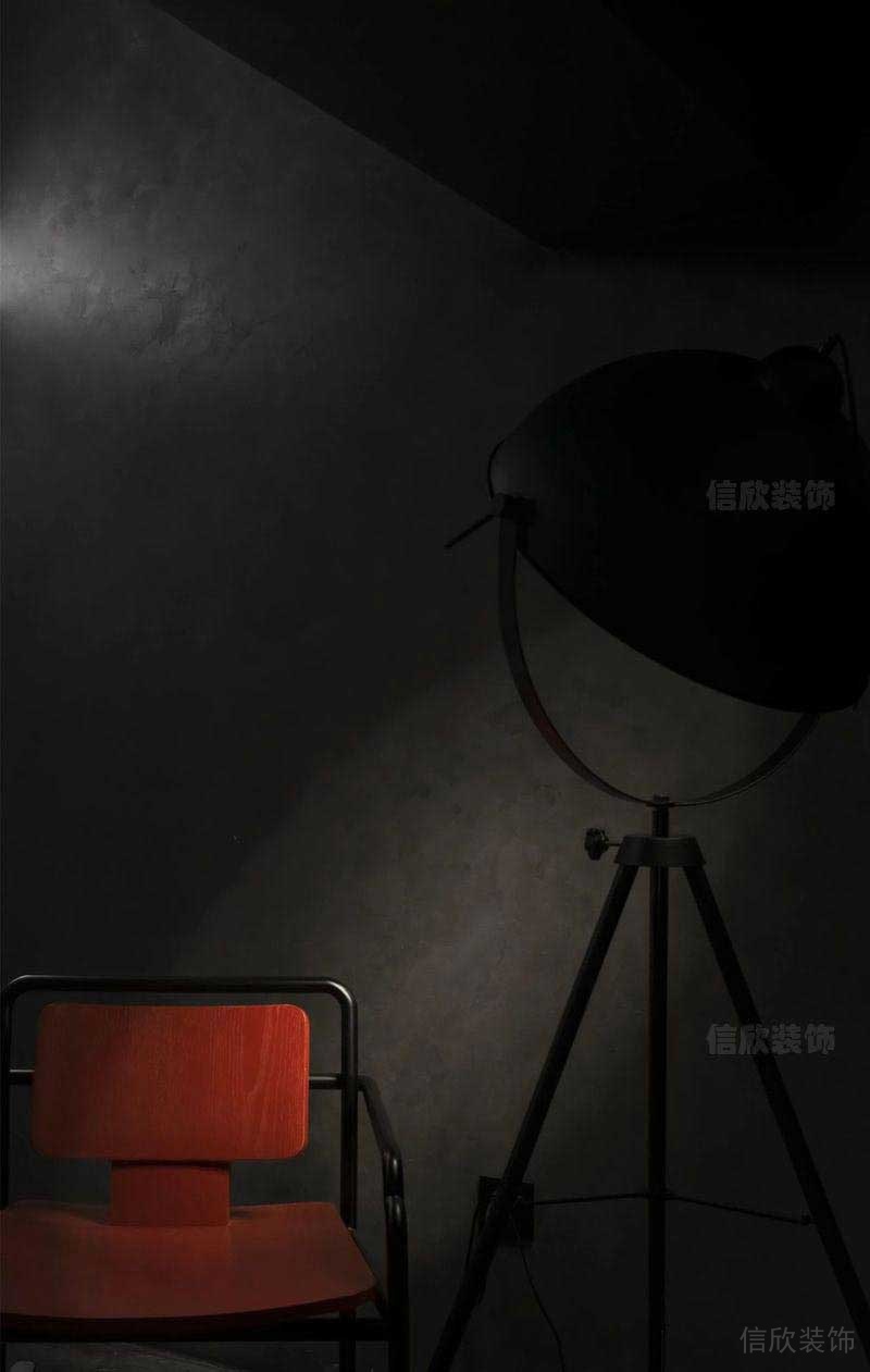 工業中式風家居休閑區朱紅色單椅