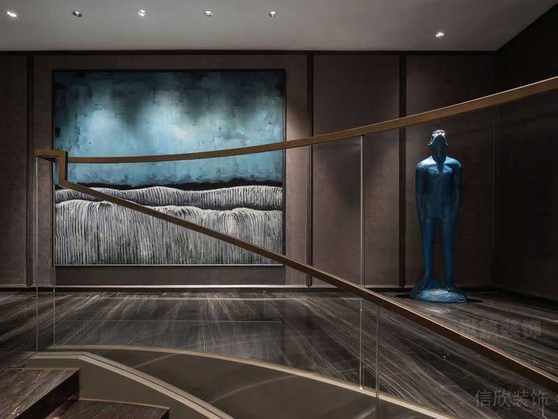 極簡風(fēng)格展廳空間樓梯廳