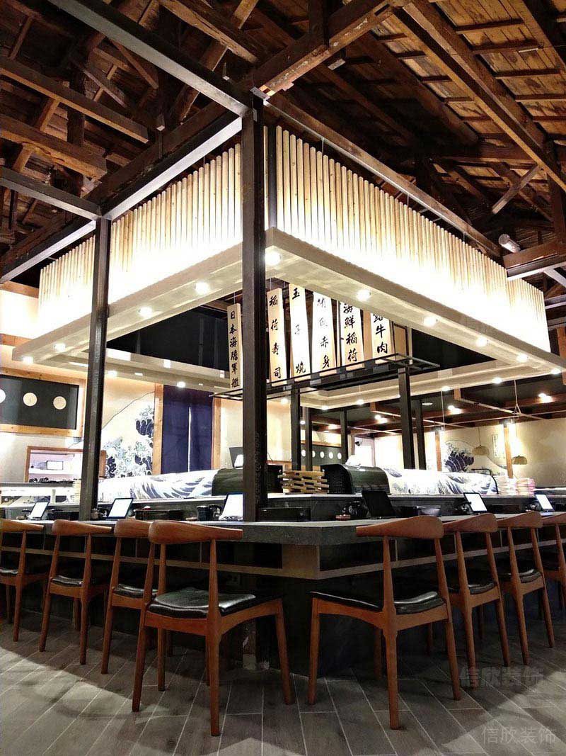 日式餐廳吧臺區(qū)設(shè)計(jì)效果