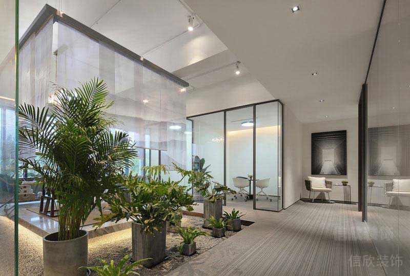 現(xiàn)代風格辦公室綠植情景