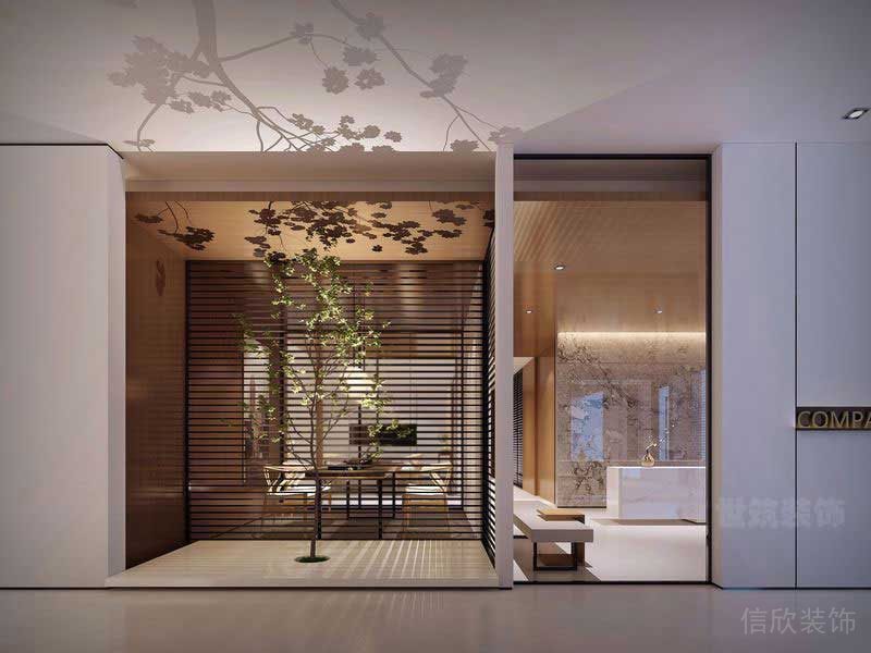 現(xiàn)代風格展廳空間綠植櫥窗