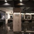 木質(zhì)大理石休息區(qū)地板裝修發(fā)廊店鋪發(fā)型設(shè)計效果圖