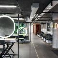 發型工作室化妝間裝修墻柱效果圖燈飾創意創意設計
