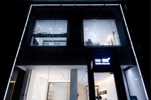 發(fā)廊工作室復式雙層玻璃墻體設計效果圖工作室辦公樓裝修