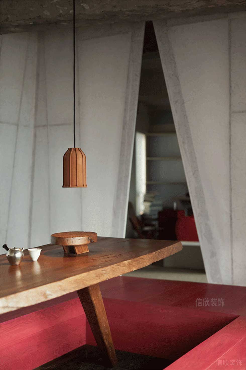 新中式風(fēng)格商務(wù)公司茶室藝術(shù)吊燈效果圖