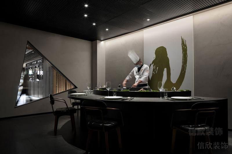 深圳觀瀾餐飲裝修設(shè)計(jì)公司案例開(kāi)放式廚房