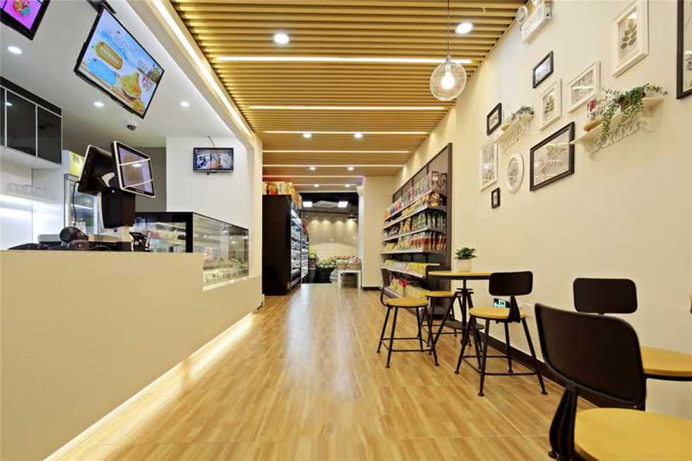 深圳龍華水果店鋪大廳裝修設(shè)計