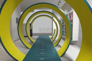 展示區(qū)圓形通道拱門(mén)展示柜效果圖設(shè)計(jì)
