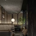 深圳羅湖簡(jiǎn)雅日料餐廳吊頂細(xì)節(jié)裝修設(shè)計(jì)