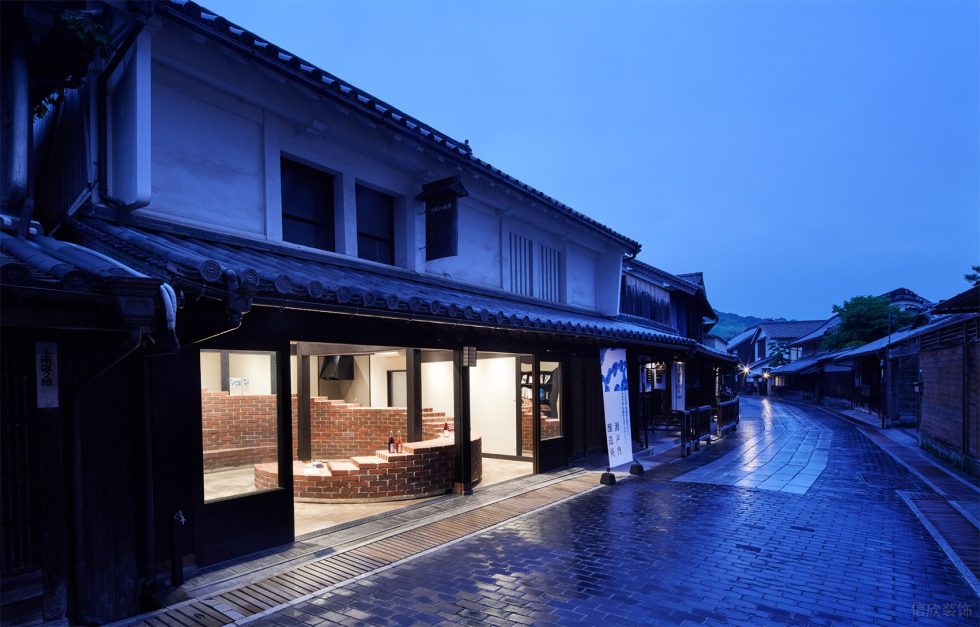 深圳市南山區(qū)前海復(fù)古風(fēng)日式清酒釀造直銷店裝修設(shè)計-街景視角