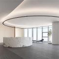 萬庭大廈時(shí)尚簡約風(fēng)辦公室裝修案例 前臺(tái)接待大廳