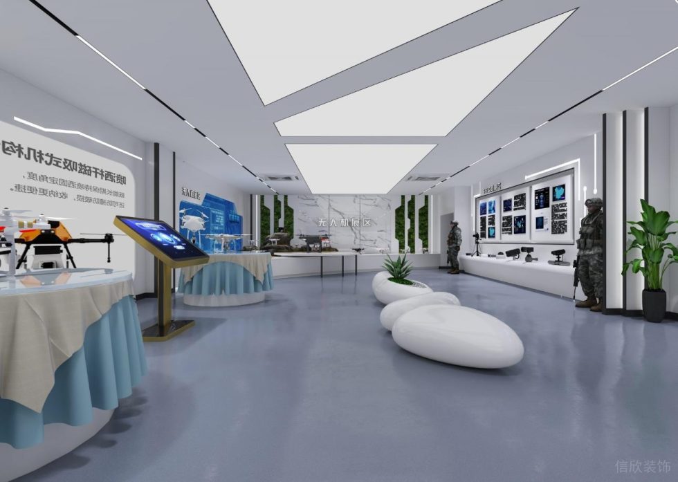 慧捷科技公司展廳無人機展區裝修設計