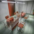 機械工業(yè)風辦公室裝修設(shè)計橙色主題會議室效果圖