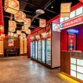 中式經(jīng)典街頭風(fēng)火鍋店方形吊燈設(shè)計(jì)效果圖