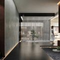 Nasca整體家具展廳裝修設(shè)計(jì) 白色水晶遮擋簾