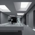現(xiàn)代燈具全球旗艦展廳裝修設(shè)計(jì) 頂面地面led燈飾展示