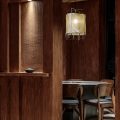中式原木風(fēng)中餐廳隔墻內(nèi)嵌展示柜裝修設(shè)計(jì)圖
