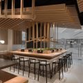 深圳羅湖區(qū)桂圓面館大方形餐臺裝修設(shè)計(jì)