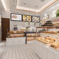 羅湖布心蛋糕店白色收銀臺(tái)效果圖